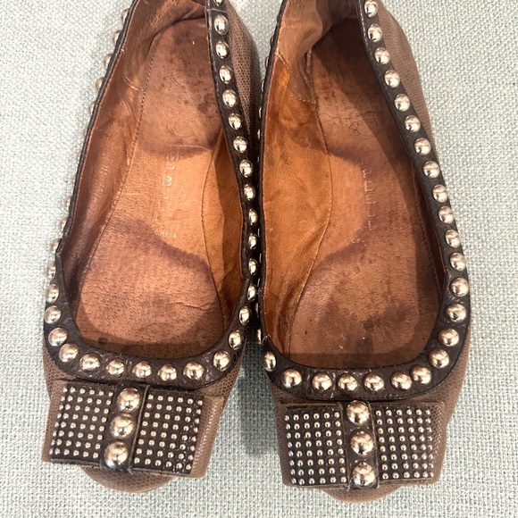 Jeffrey Campbell Dauphine Gray and Black Studded Flats Size 7 - Picture 2 of 10